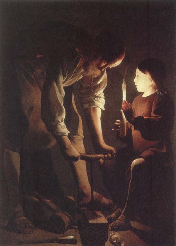 Georges de La Tour Young Christ with St.Joseph in the Capenter-s shop Spain oil painting art